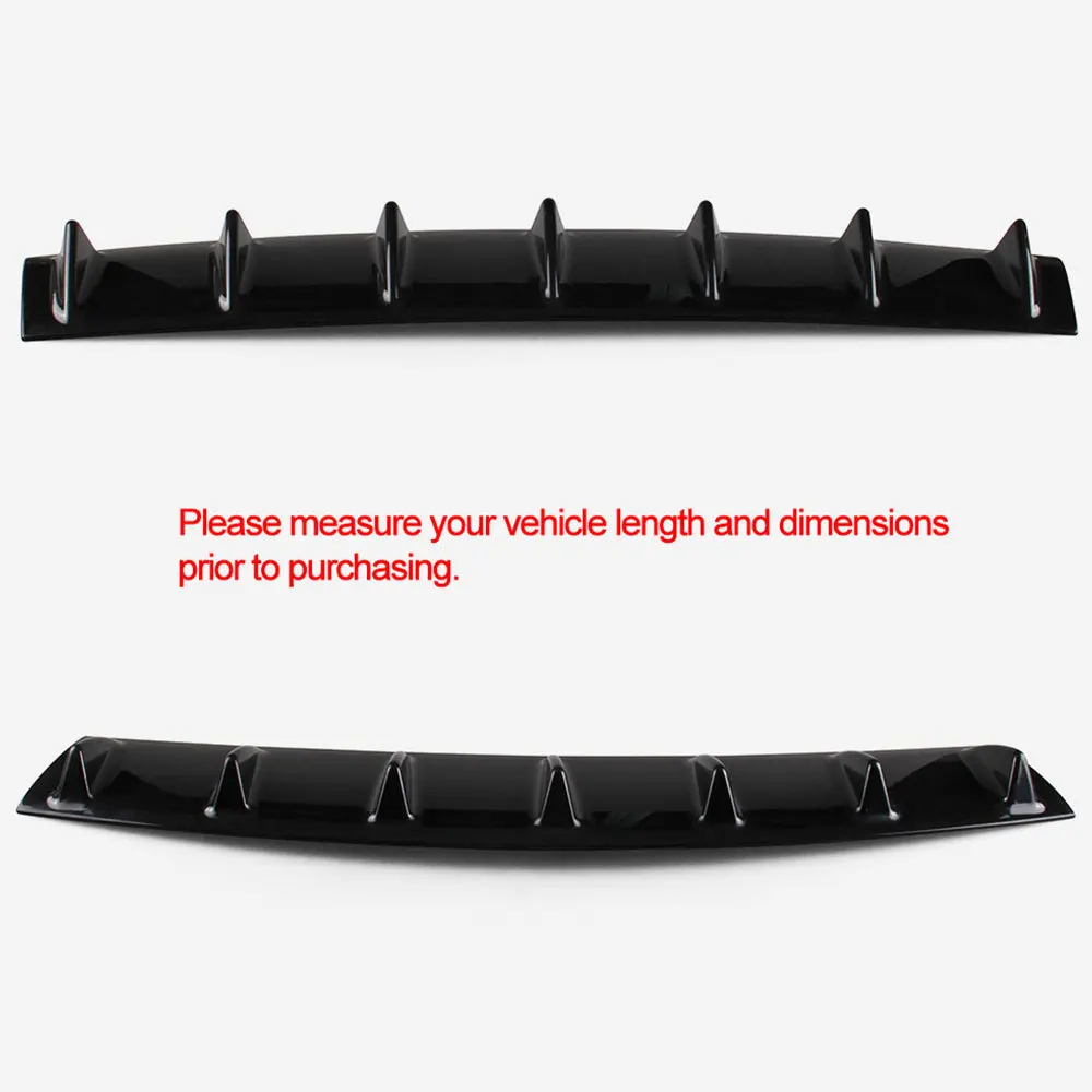 1pcs Car Rear Bumper Diffuser Chassis Spoiler Universal Fin Style Wing Lip Diffuser Car Accessories