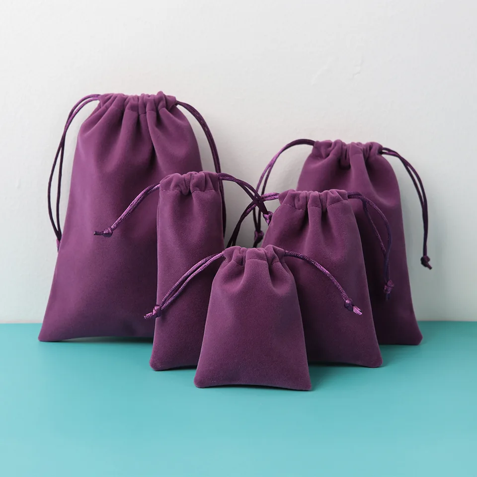 10 sacchetti regalo per gioielli in velluto beige, con coulisse, collana, bracciale, orecchini, confezione per organizer per la festa di nozze  36