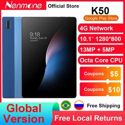 Nenmone – tablette de jeu K50, Version globale, 10.1 pouces, MT6750 Octa core, 4 go de RAM, caméra 13mp, Android, GPS, chargement de Type C 