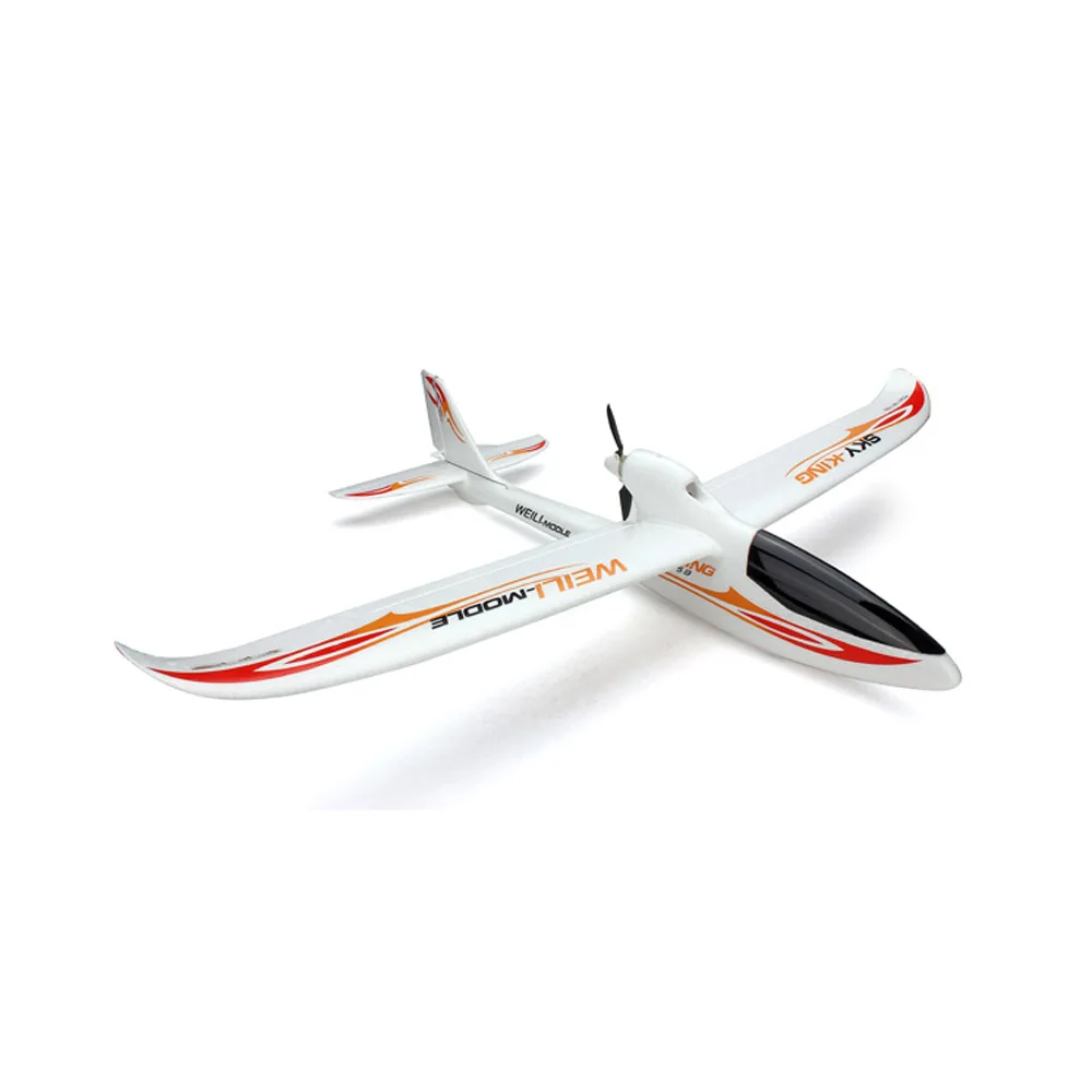WLtoys F959S Sky King 2,4G 750mm размах крыльев приводимого в движение с помощью электропривода RC планер самолет RTF режим 2 с 6-осевым гироскопом