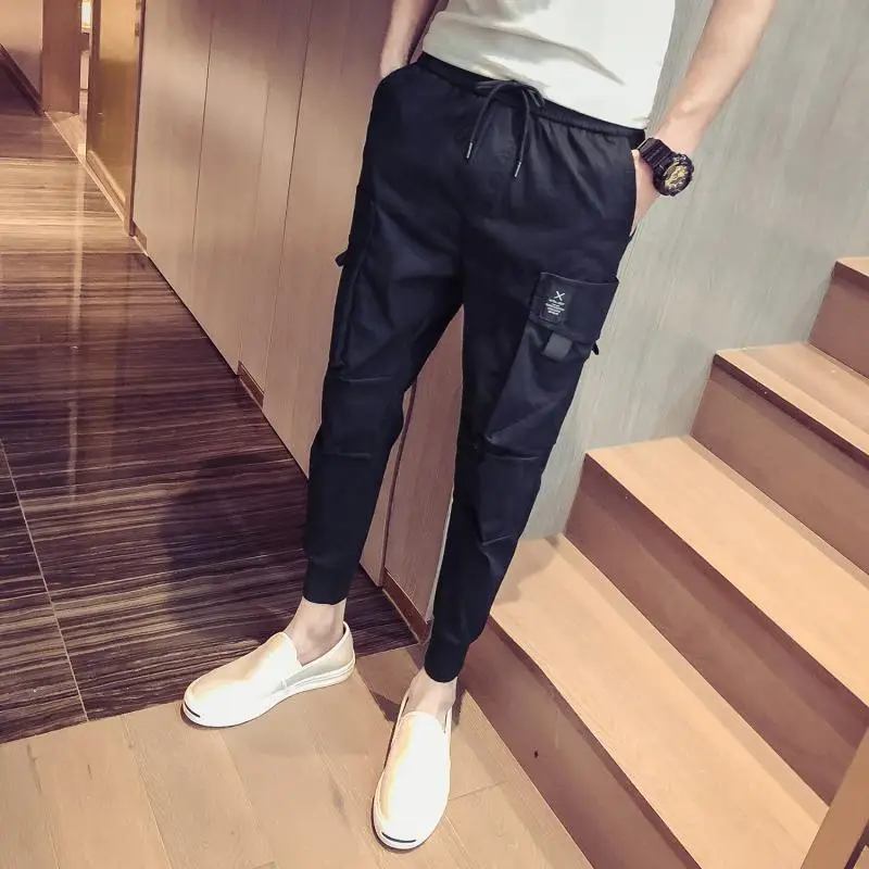 

Spring And Autumn Korean-style Network Red Pants Men's Douyin Popular Brand Capri Pants Social Person Slim Fit Trend Skinny Ruff