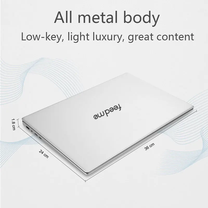 lower price 15.6 Inch Laptop Intel i3 8GB Notebook Windows 10 pro 1080P Fingerprint Unlock Full Size Layout Bac