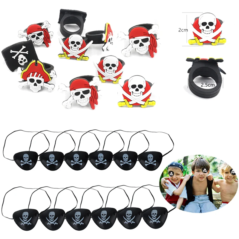Pirate Party Favors Kids Pinata Filler Pirate Stickers Keychain Rings Halloween Christmas Gifts Toys Birthday Party Decor party toys toy gift filler kids stickers