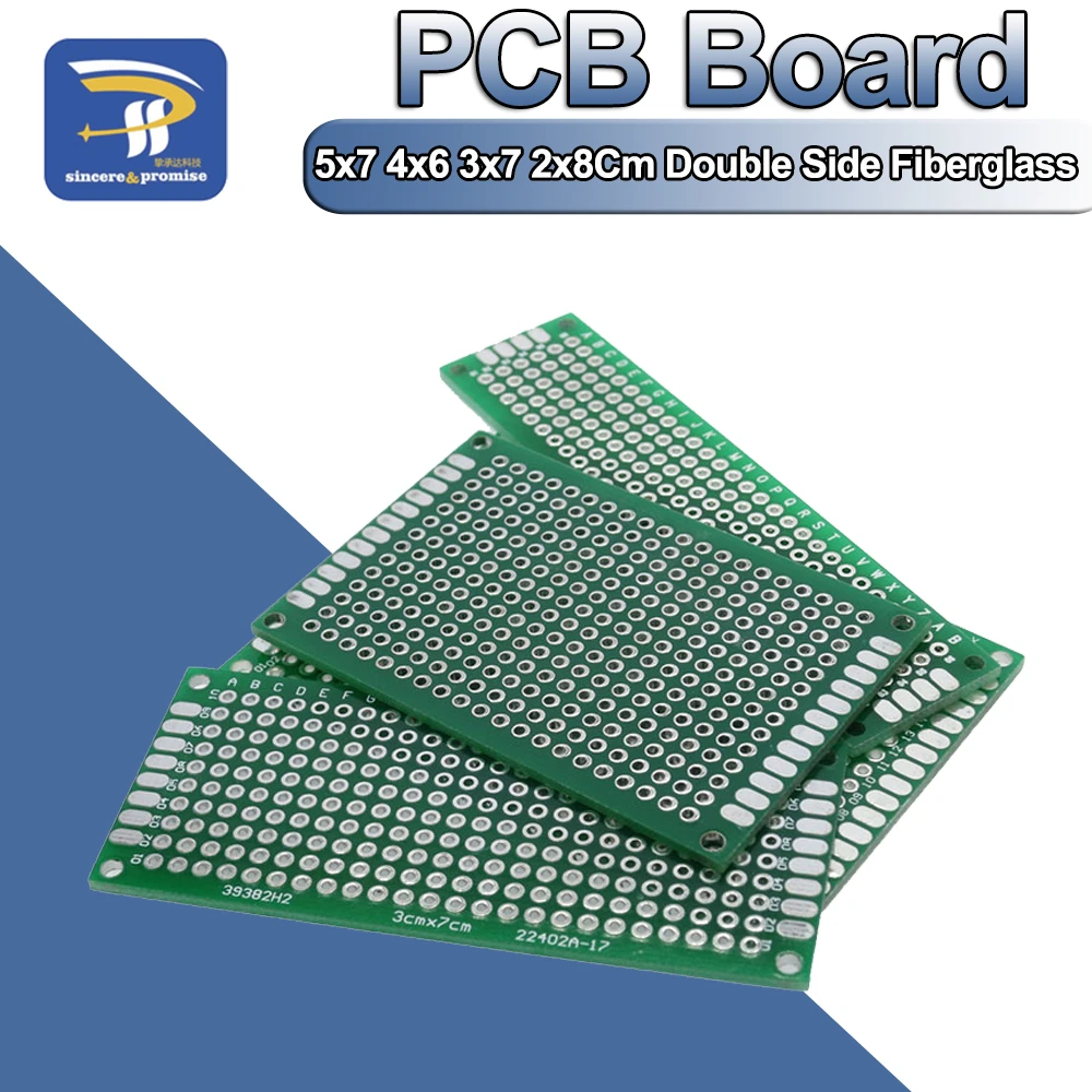 4Pcs 5x7 4x6 3x7 2x8cm Double-Side PCB Board Prototype Kit for DIY Soldering