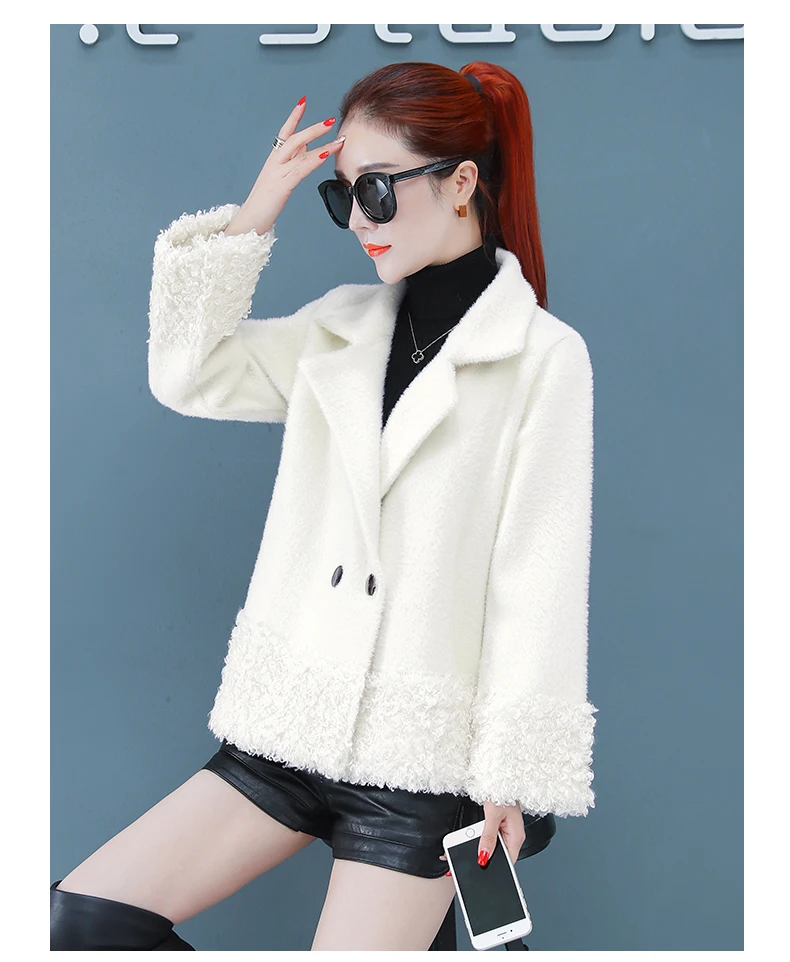 Winter Fur Short-height Coat Women's Short Fashion Lambs Wool Slim Fit Slimming Versatile Joint Korean-style Popular