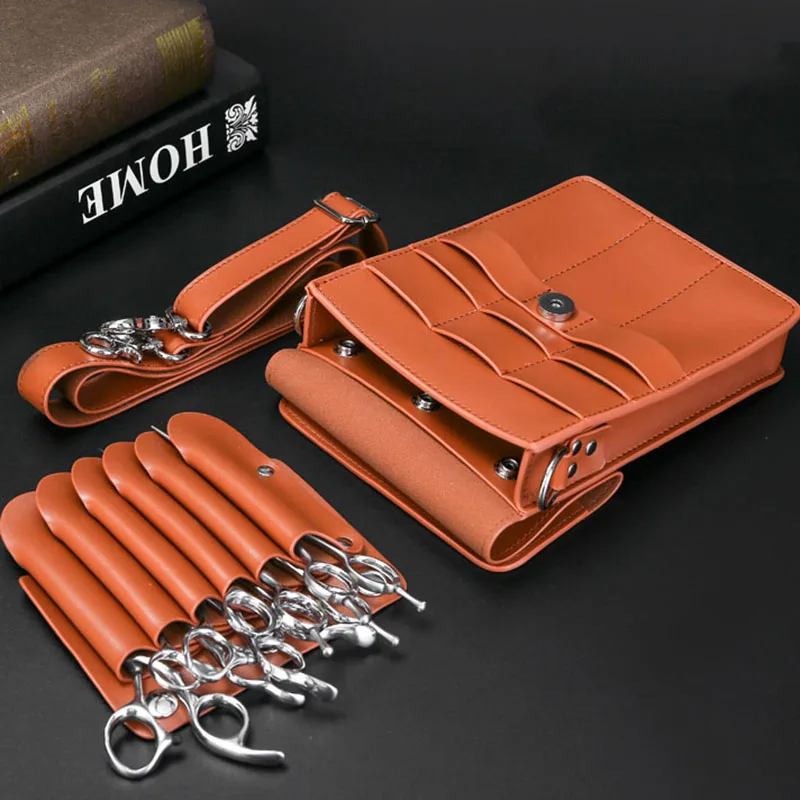 

Professional Hairdresser Shears Holster Pouch With Waist Shoulder Barber Organizers Case,Leather Salon Hair Stylist Barber Bags