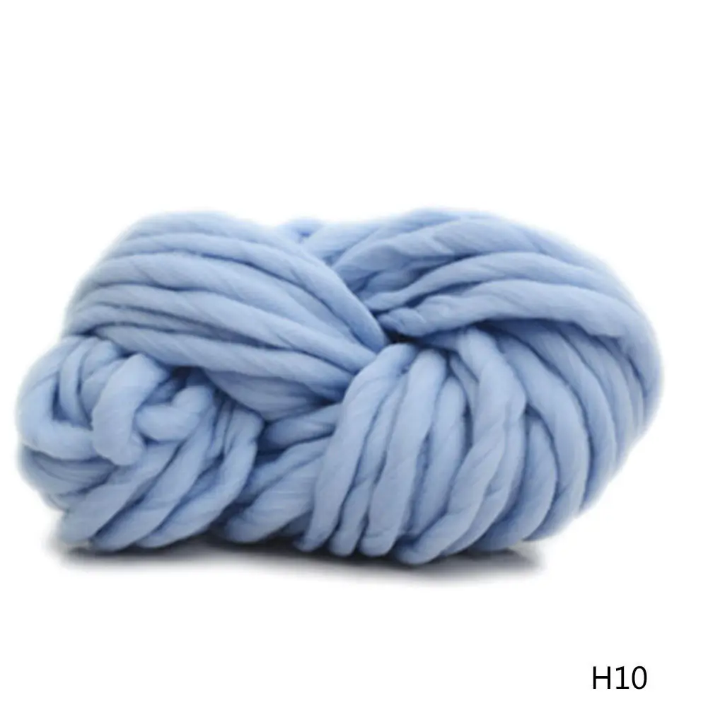 Bulky Arm Knitting Wool Chunky Wool Yarn Super Soft Wool Roving Crocheting DIY - Цвет: Blue