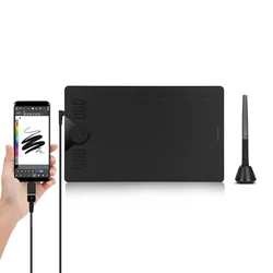 Hs610 comprimidos gráficos caneta digital tablet desenho do telefone tablet com tilt otg bateria livre stylus para android windows macos