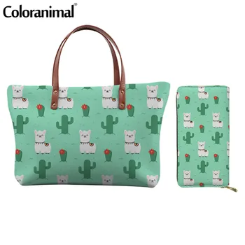 

Coloranimal Cute Alpaca Cartoon Pattern 2Pcs/Set Handbags for Women Large Capacity Crossbody Bags Ladies Tote Shoulder Bags 2020
