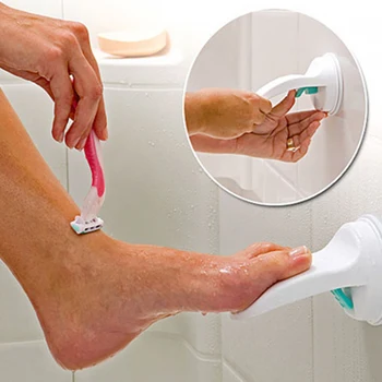 

1 Pcs Bathroom stool for shower Mat Shaving Leg Aid Rack Non Slip Grip Labor Saving Washing Suction Cup Foot Rest Holder