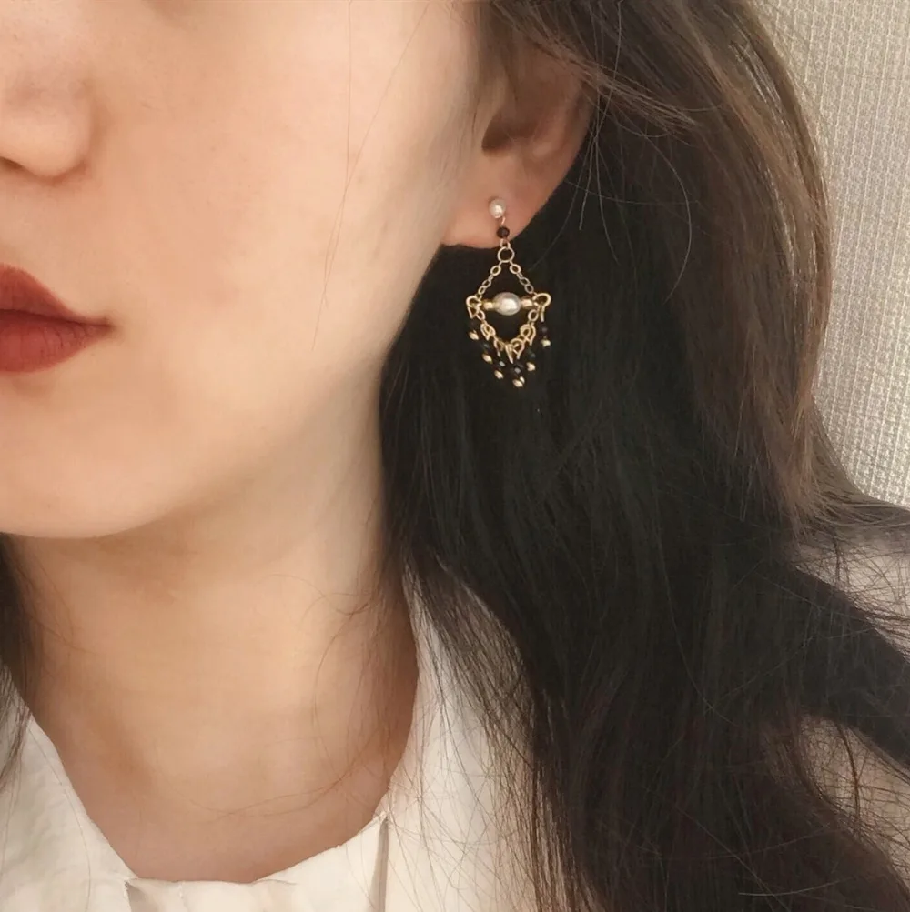 Серьги из стерлингового серебра 925 пробы Модные Винтажные изысканные длинные
