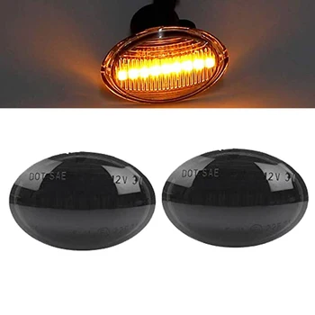 

2Pcs Car LED Side Marker Lights Turn Signal Light Side Repeater Lamp Amber for Maserati Lancia Fiat