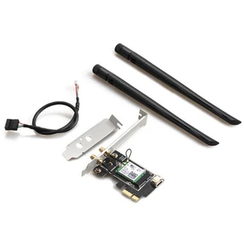 

WiFi 6 Card Bluetooth 5.0 AX200 3000Mbps Dual Band 5.GHz/2.4GHz Wireless Network Adapter Card for Desktop Windows 10