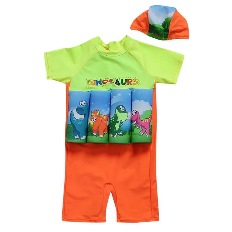 Children Floating Swimwear Detachable Buoyancy Zipper Back Training Bathing Suit Safe Learning Lesson Protective Float Swimsui