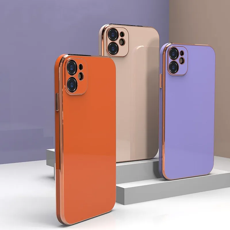 Чехол Luxruy с квадратным покрытием для iPhone 11 Pro Max XR 7 8 Plus XS X силиконовый простой