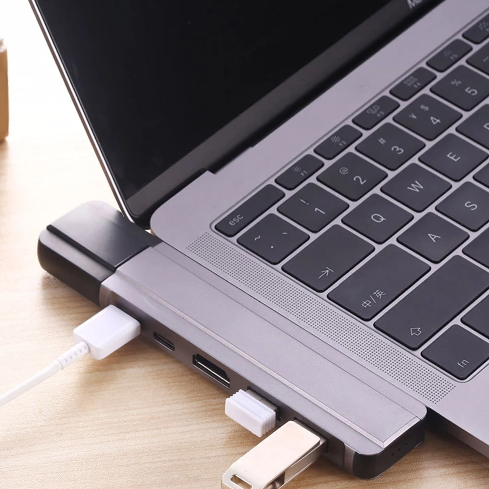 USB C концентратор к HDMI Rj45 1000 м Thunderbolt 3 адаптер type-C док-станция для MacBook Pro/Air с PD порт зарядки данных USB сплиттер