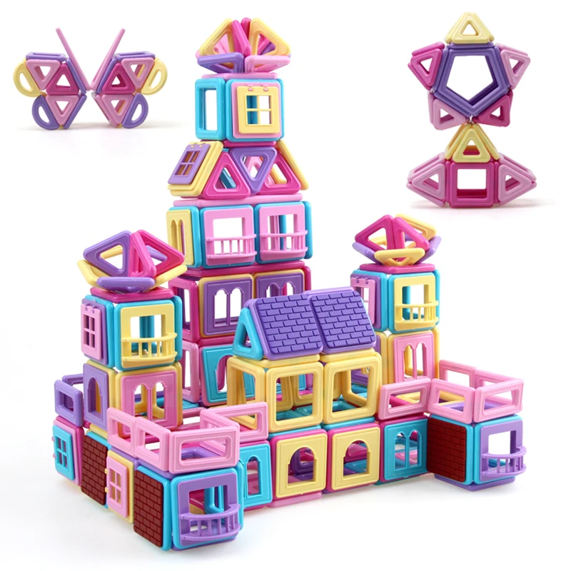 Магнитный строительный блок магнитный сборочный пазл детская игрушка для