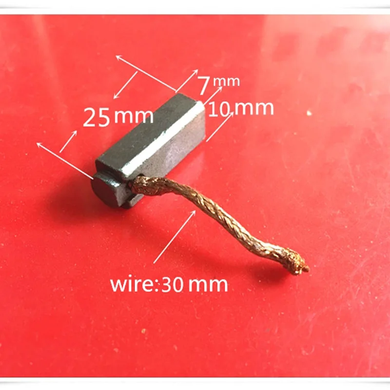 4pcs/lot 7*10*25mm Car Motor Carbon Brushes For Automotive Wiper Window