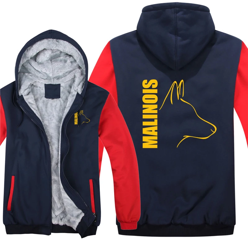 Silly Dog Belgian Malinois Hoodies Hoody Men Cool Thicken Winter New K9 Dog Sweatshirt Pullover Mans Streetwear Coat 4