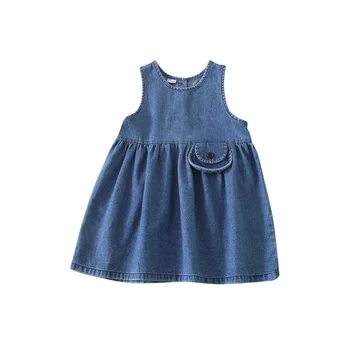 

Girl Denim Vest Dress Spring 2020 Children's Clothes