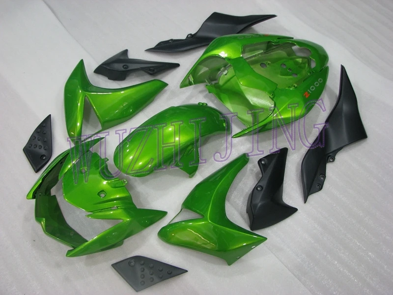 COMPRESSION mold Пластик Обтекатели Z 1000 09 Кузов для Kawasaki Z1000 2008 Зеленый кузов Z-1000 2007-2009 - Цвет: COMPRESSION mold