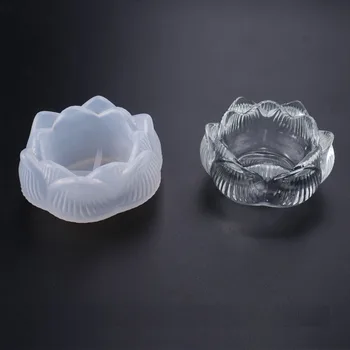 

Lotus Storage Silicone Mold Big Flower Trinket Dish Blossom Ashtray Mold Floral Large Tray Making Flower Mold Epoxy Resin Crafts
