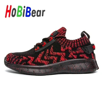 

New Trend Kids Boys Socks Shoes Red Casual Sports Children Shoes Breathable Kids Girl Flats Shoe Lace Up Young Girl Boy Sneakers