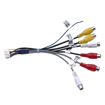 

VODOOL 20Pin Plug to 6x3.5mm RCA Female Car Audio Stereo Radio Multimedia Player AV Audio Wiring Harness Connector Cable Adapter