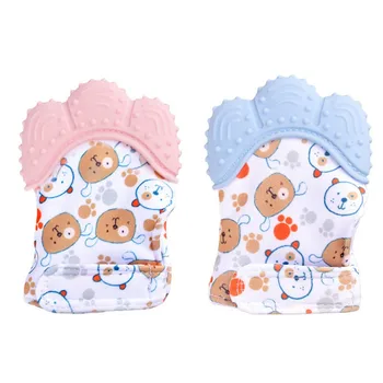 

Baby Silicone Teether Mitts Teething Mitten Glove Newborn Chewable Nursing Mittens Teether Natural stop Sucking Thumb Toy