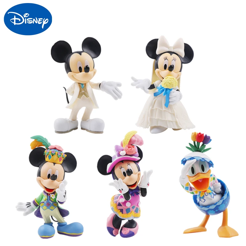 Фигурки героев мультфильма Disney Микки Маус Минни Принцесса аниме куклы Дональд