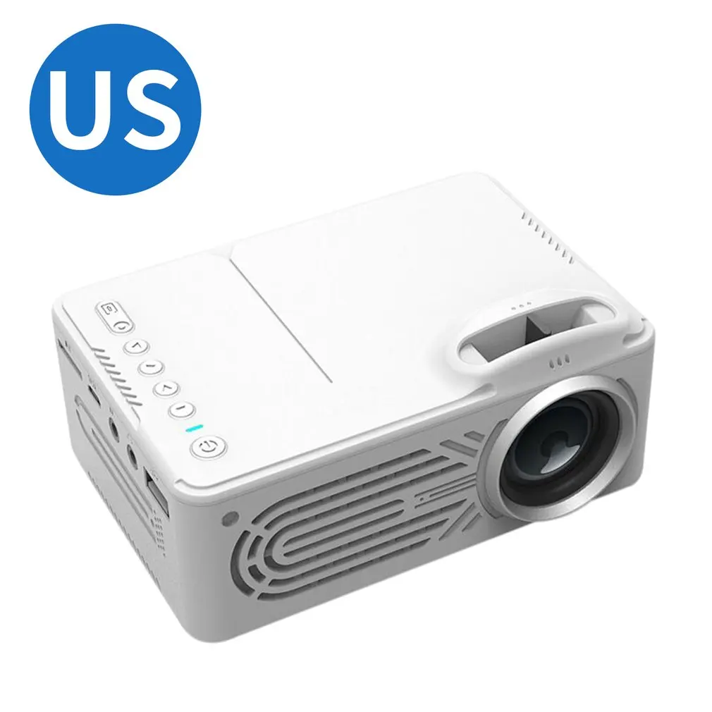 814 мини микро портативный домашний развлекательный проектор поддерживает 1080P Hd Мобильный телефон подключение проектора белого цвета