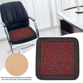 

Car Wood Beaded Seat Cover Massaging Cool Seat Cushion For Car Office Home