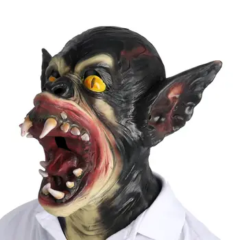 

Mascarello Scary Mask Devil Zombie Horror Movie Bloody Monkey Variant Party Ball Mardi Gras Realistic Rave Latex Dress