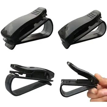 

Multifunction Car Sun Visor Glasses Sunglasses Holder Ticket Receipt Card Clip Plastic Clamp