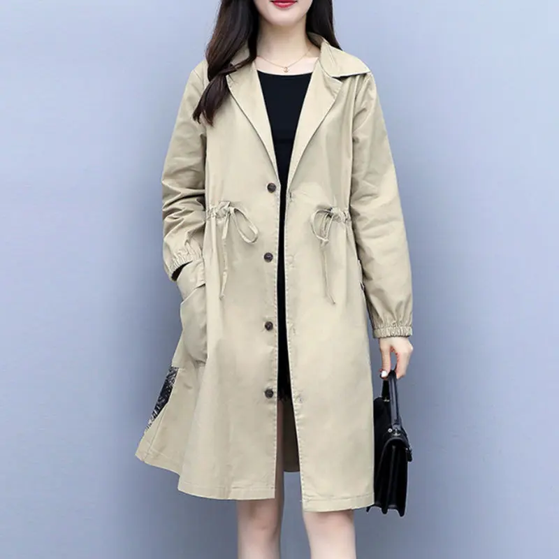 

Autumn 2019 new women's wear loose and slim print geometric long style temperament Korean version of hooded fairy students