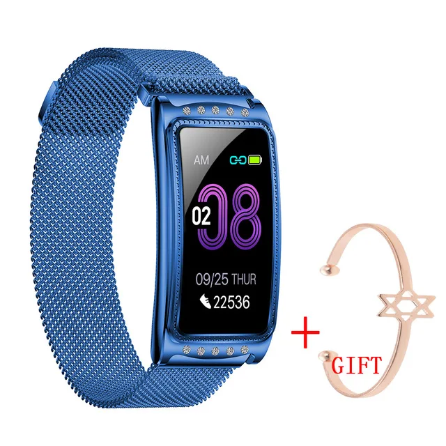 UGUMO Women Smart Watch For Android IOS Heart Rate Measuring Blood Pressure Monitor Women's Bracelet Waterproof Fitness Bracelet 