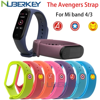 

Marvel Avengers Mi Band 4 Strap For Xiaomi Mi Band 3 Smart Bracelet Strap For xiaomi mi band bracelet Wristband Silicone Straps