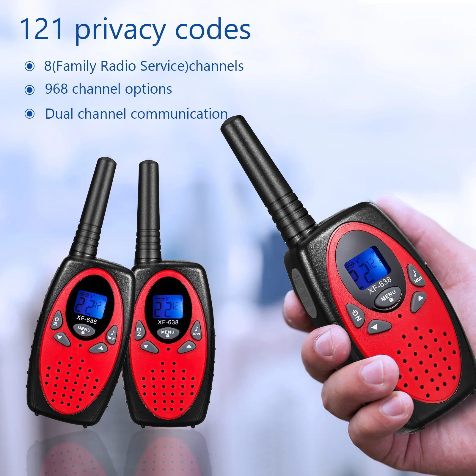 Walkie-Talkie Road-Trip Two-Way-Radio VOX No Ce for Camping Hiking Cycling Cruise Ship