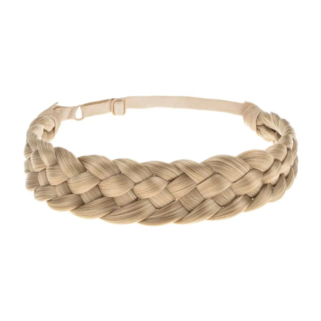 

Fashion Women Synthetic Wig Braided Hair Band Elastic Twist Headband Princess Hair Rayon Wig Braid Hair Band #Zer