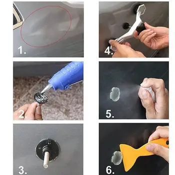 

Car Body Paint less Dent Repair Tool Kit Puller + Pulling Tabs + Glue Gun Automobiles Hail Damage Removal Hand Tools new