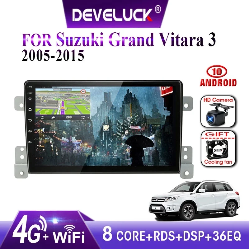 Android10 автомобильное радио для Suzuki Grand Vitara 3 2005 2013 2014 2015 Multimidia видео 2 din RDS DSP 4 + 64G GPS
