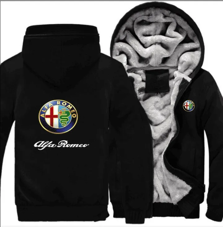 Новое поступление мужское модное пальто Alfa Romeo плюс бархатная толстовка с