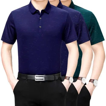 

Mens Tshirts Summer 2020 100% Silk T Shirt Men Plus Size T-shirt Casual Man Clothes Men's Shirts Para Hombre T3-03H902 KJ1961