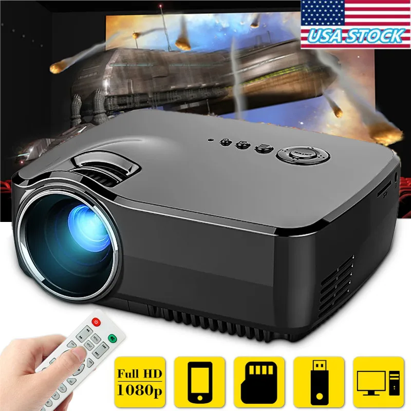 

GP70 1080P LCD Portable LED Projector bluetooth Wireless WIFI Beamer Cinema Full HD 1200 Lumen HDMI USB VGA TV AV Port Optional