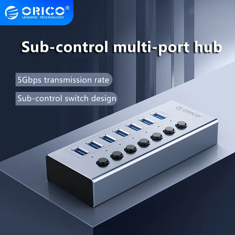 USB-Концентратор ORICO на 7/13 портов с функцией быстрой зарядки | Компьютеры и офис