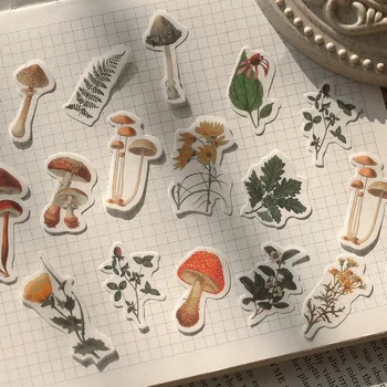 

40 pcs Vintage Fall Stickers Bag Plant Flower Styles diy Stickers Scrapbooking Decoration Journal Stationery Gifts