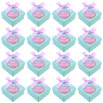 

20pcs Paper Candy Box Square Sugar Box Beautiful Candy Gift Packing Box Storage Case for Wedding Party Festival