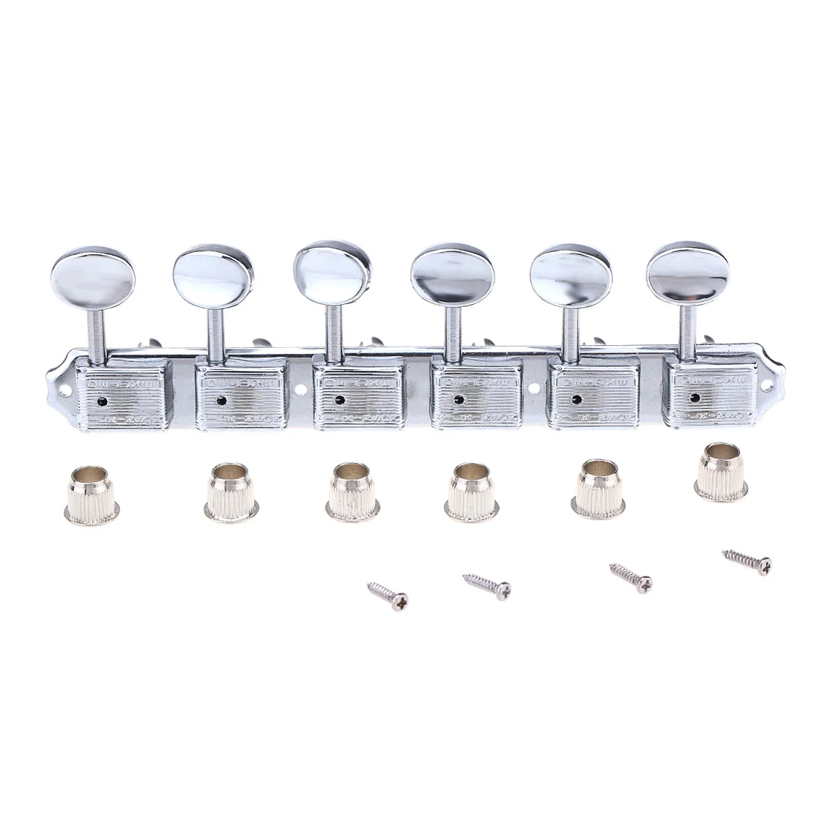 Wilkinson Deluxe Vintage 6-On-A-Strip In Linea Tuners Tuning Pioli Chiavi Della Macchina Heads Per Squier/Fender Strat/Tele Chitarra, Chrome