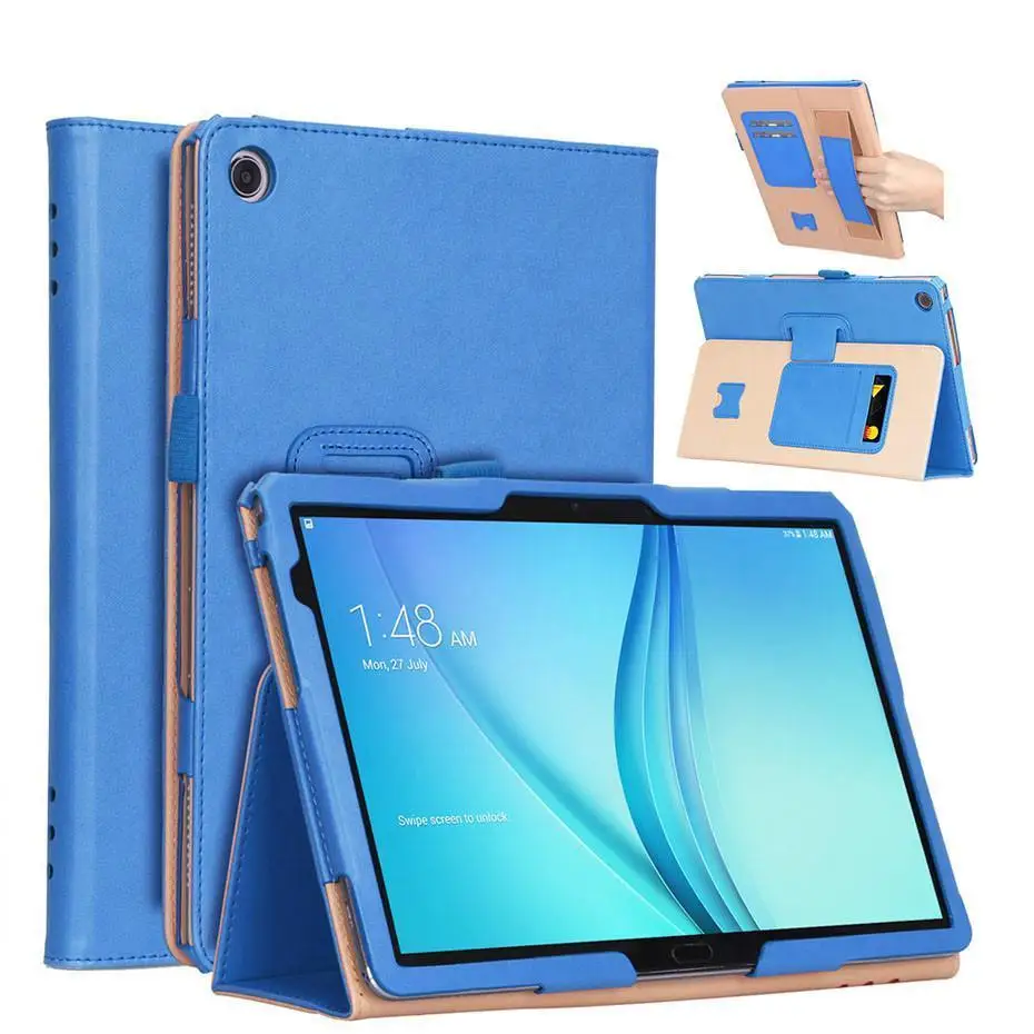 

For Huawei MediaPad M5 Lite 10 Leather Case Stand Tablet Cover For Huawei M5 lite 10.1 '' BAH2-W19 BAH2-L09 BAH2-W09 +Films