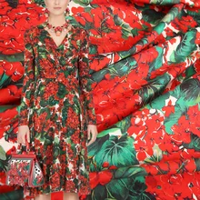 Европейский и американский стиль Гортензия цифровая печать хлопоковая ткань ручной работы сделай сам ткань хлопок модное платье комплект ткань